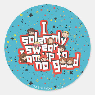 Groep "IK ZWEER HOOG EN LAAG DAT IK GEEN KWAD IN D Ronde Sticker