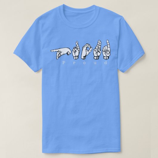 Groep in ASL Fingerspelling T-shirt (Design voorkant)