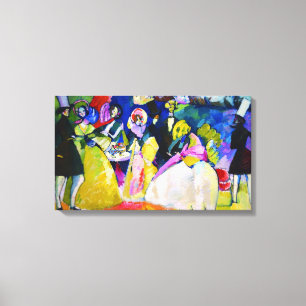 Groep in Crinolines door Wassily Kandinsky Canvas Afdruk
