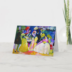 Groep in Crinolines door Wassily Kandinsky Kaart