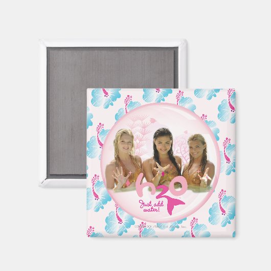 Groep in roze bel magneet (Voorkant / Achterkant)