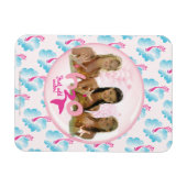 Groep in roze bel magneet (Horizontaal)