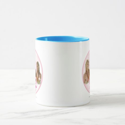 Groep in roze bel mok (Midden)