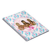 Groep in roze bel notitieboek (Rechterzijde)