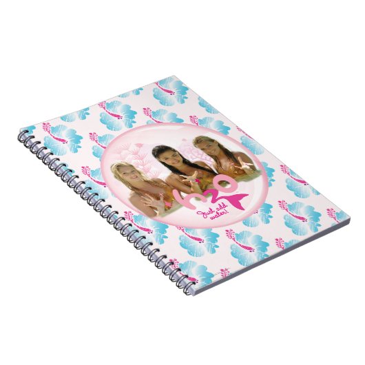 Groep in roze bel notitieboek (Rechterzijde)