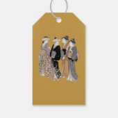 Groep  Japanse Geisha Vrouwen Cadeaulabel (Achterkant)