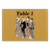 Groep  Japanse Geisha Vrouwen Kaart (Achterkant)