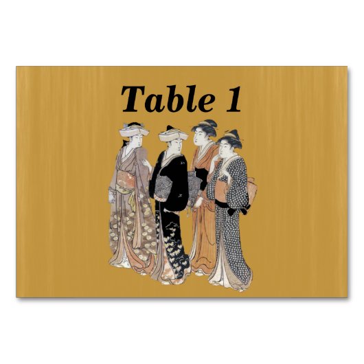 Groep  Japanse Geisha Vrouwen Kaart (Voorkant)