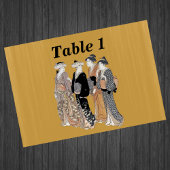 Groep Japanse Geisha Vrouwen Kaart