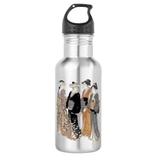 Groep  Japanse Geisha Vrouwen Waterfles