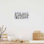 Groep keizerpinguïns (Aptenodytes forsteri) Poster (Keuken)
