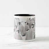 Groep keizerpinguïns (Aptenodytes forsteri) Tweekleurige Koffiemok (Center)