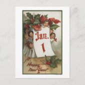 Groep Kinderen die achter de agenda schuilgaan Briefkaart (Voorkant)