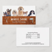 Groep kleine honden | Verzorgingshulpmiddelen Visitekaartje (Voorkant / Achterkant)