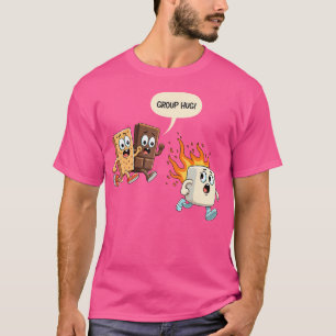 Groep Knuffel Marshmallow Smore Grappig Camping Fa T-shirt