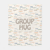 Groep Knuffel Meerdere 3-4 Namen Groep Gift Fleece Deken (Voorkant)