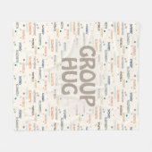 Groep Knuffel Meerdere 3-4 Namen Groep Gift Fleece Deken (Voorkant (Horizontaal))