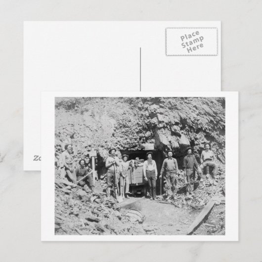 Groep Mannen buiten een mijnfoto Briefkaart (Voorkant / Achterkant)