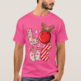 Groep Matching Kerstmis Bowling Ball En Pins Kerst T-shirt
