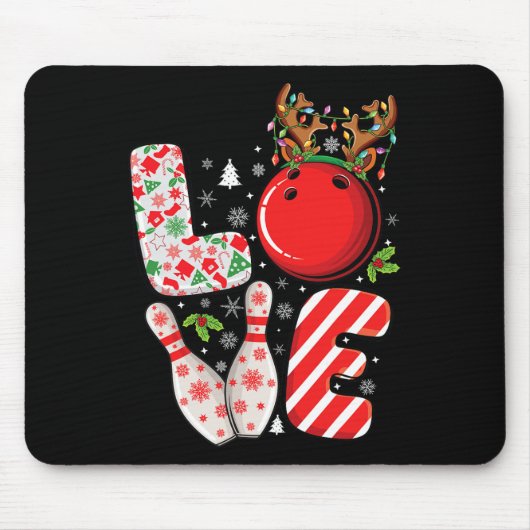 Groep matching xmas Bowling bal en pinnen Kerstmis Muismat (Voorkant)