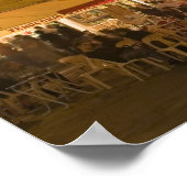 Groep mensen die in een wandcafé zitten, poster (Hoek)