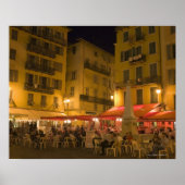 Groep mensen die in een wandcafé zitten, poster (Voorkant)