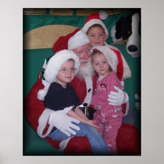 groep met santa 4 poster