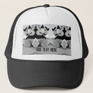 Groep Mickey Mouse met Jouw tekst Wit - Zwart Trucker Pet