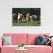 Groep miniveulens canvas afdruk (Insitu (Woonkamer))