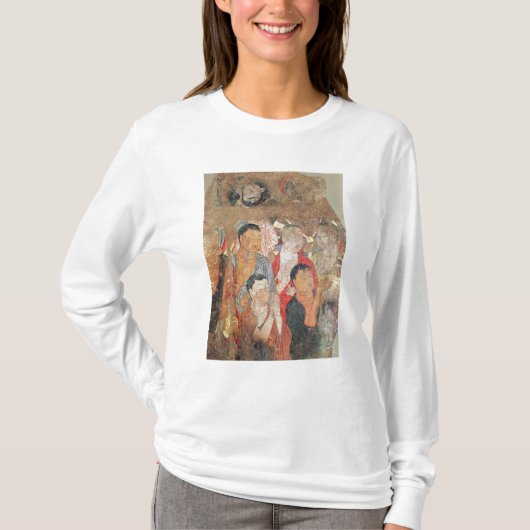 Groep monniken en Boeddha T-shirt (Voorkant)