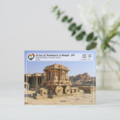 Groep monumenten in Hampi - Kallina Ratha Briefkaart (Staand voorkant)