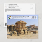 Groep monumenten in Hampi - Kallina Ratha Briefkaart (Voorkant / Achterkant)