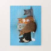 Groep mooie katten voor kattenbrood legpuzzel (Verticaal)