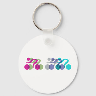 Groep motorrijders sleutelhanger