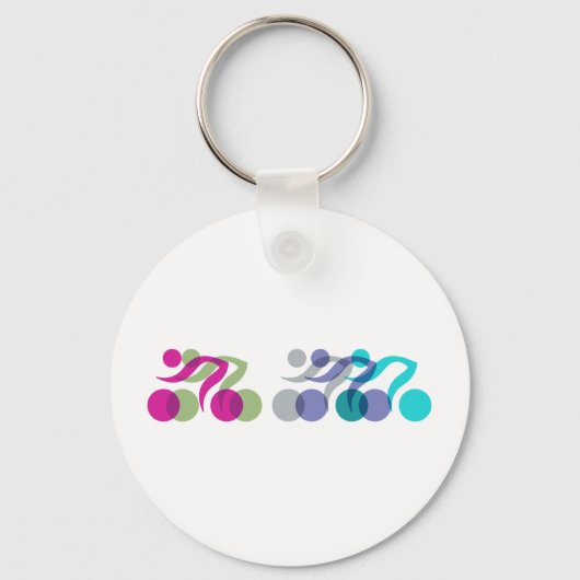 Groep motorrijders sleutelhanger (Voorkant)