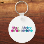 Groep motorrijders sleutelhanger (Voorkant)