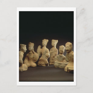 Groep muzikanten, dansers en hulpfunctionarissen ( briefkaart