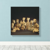 Groep muzikanten, dansers en hulpfunctionarissen ( canvas afdruk (Insitu (Houten vloer))