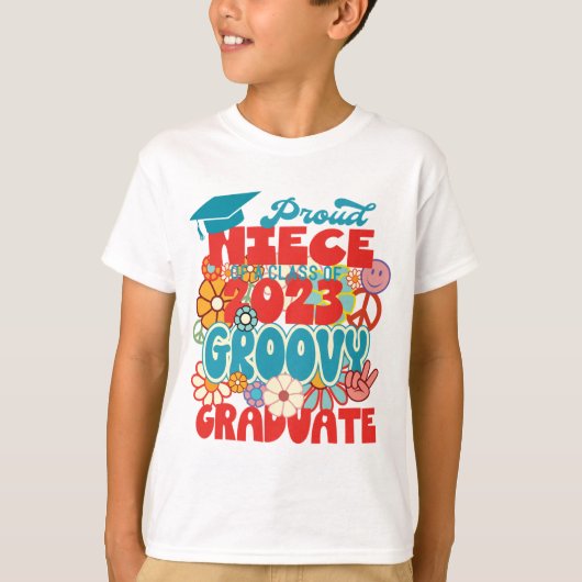 Groep NIECE van een klasse van 2023 Afstuderen Ret T-shirt (Voorkant)