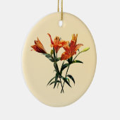 Groep Oranje Lilies Keramisch Ornament (Rechts)