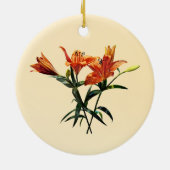 Groep Oranje Lilies Keramisch Ornament (Achterkant)