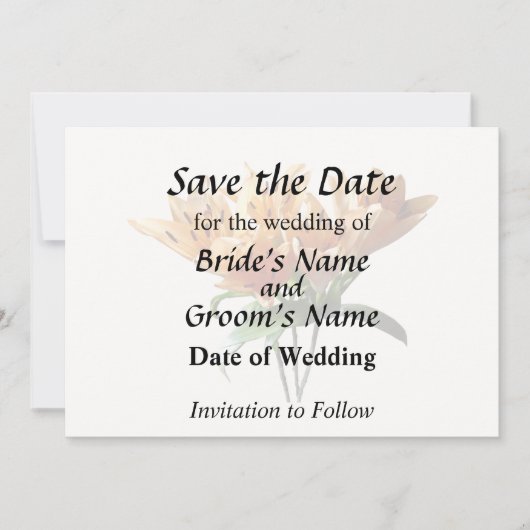Groep Oranje Lilies Save The Date (Voorkant)