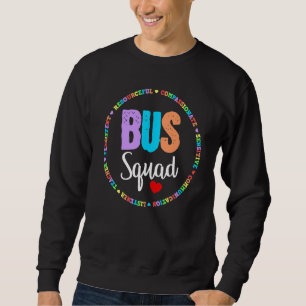 Groep overeenkomend bus vierkant terug naar school trui