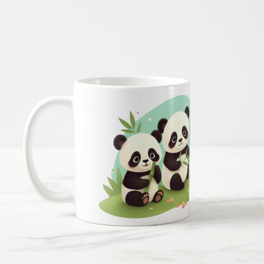 groep panda's koffiemok (Links)