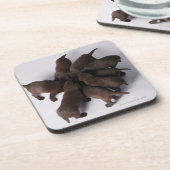 Groep puppies met hoofden drankjes onderzetter (Linkerzijde)