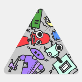 Groep robots 4 sticker