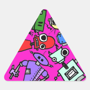 Groep robots 5 sticker
