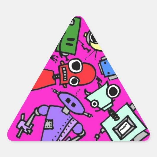 Groep robots 5 sticker (Voorkant)