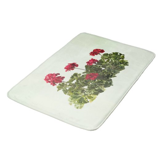 Groep Rode Geraniums Badmat (Gekanteld)