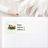 Groep Rode Geraniums Etiket (Insitu)